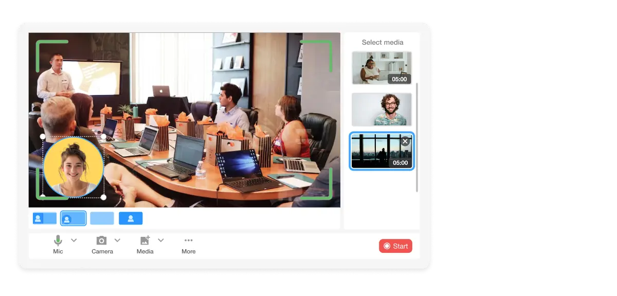 Video Camera Surrounder Recording Solutions for business presentation using a Virtual Camera ...
