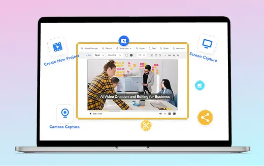Visla enterprise solutions interface showcasing collaborative video editing with real-time annotations.