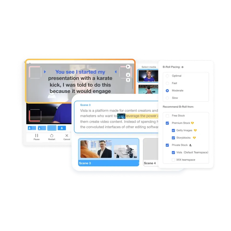 Create narrative video with Visla to help marketing teams turn product launches and event clips into story-driven brand videos.