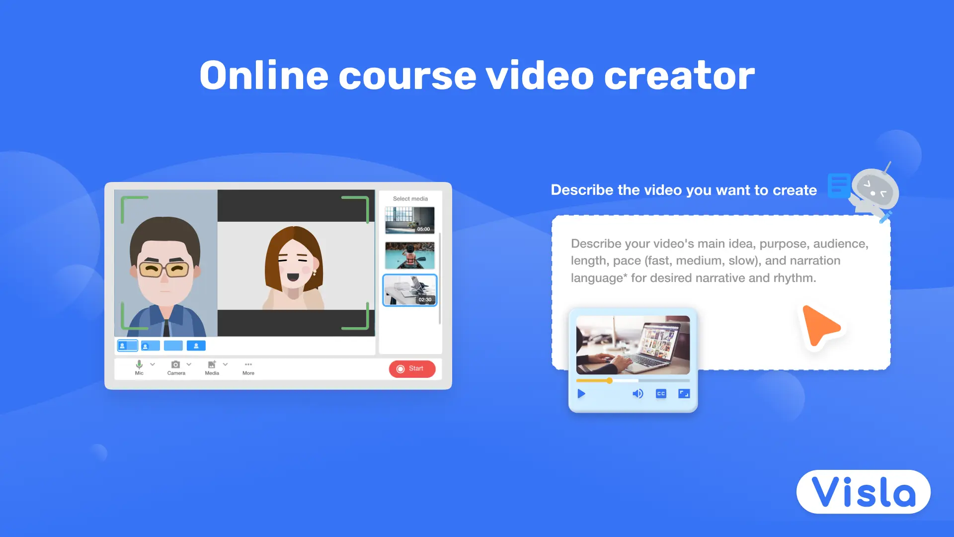 Online course video creator
