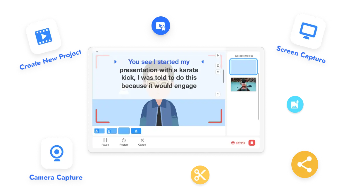 Presentation video creator for teachers