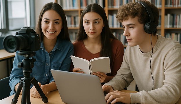 AI video creation tool for school to help students script, record, and edit video projects using simple tools for storytelling and research