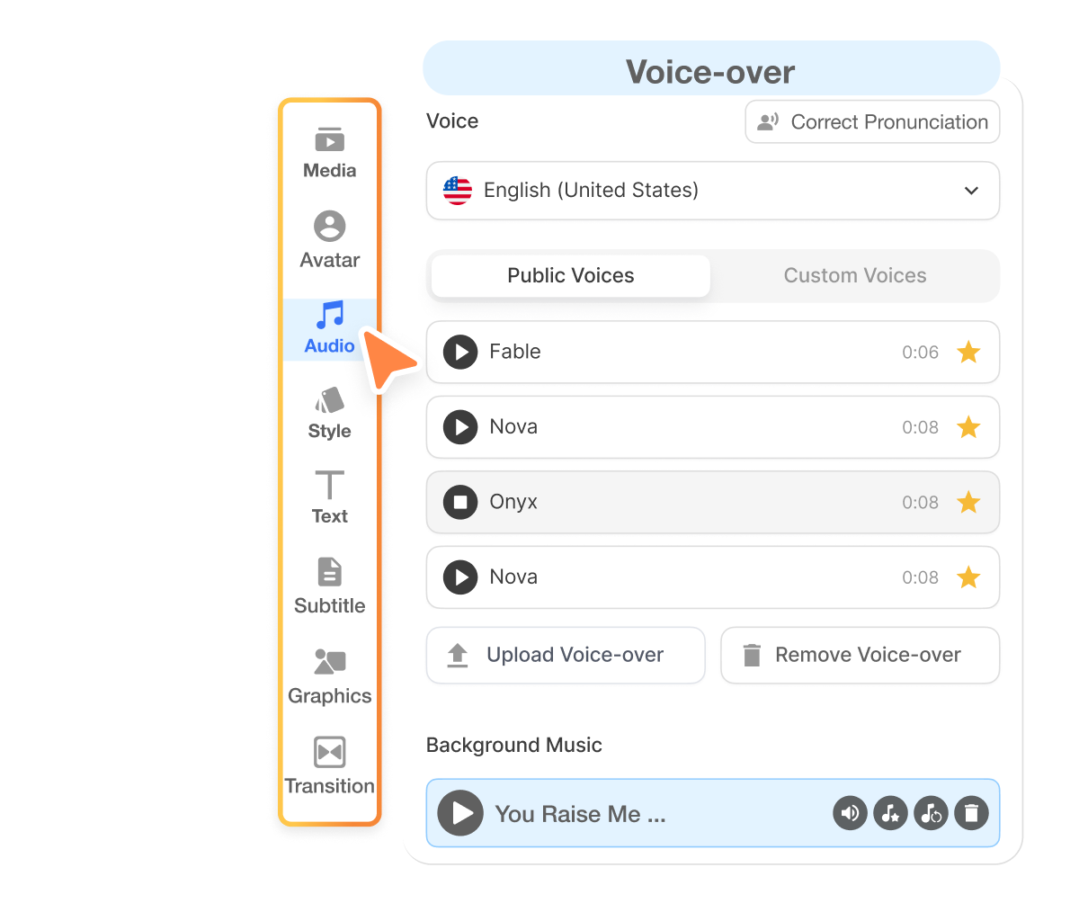 Visla's Screen Step Recorder editing interface displaying tools for ...