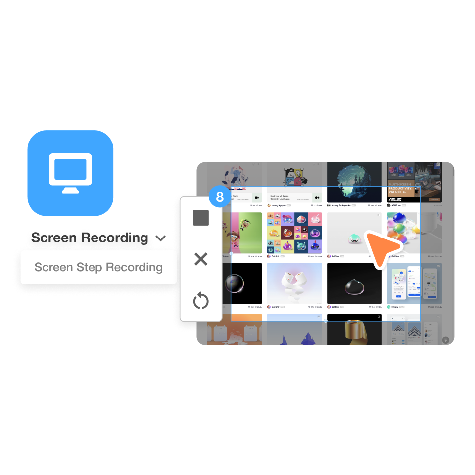 AI step recorder step 2 — record your process with Screen Step Recorder