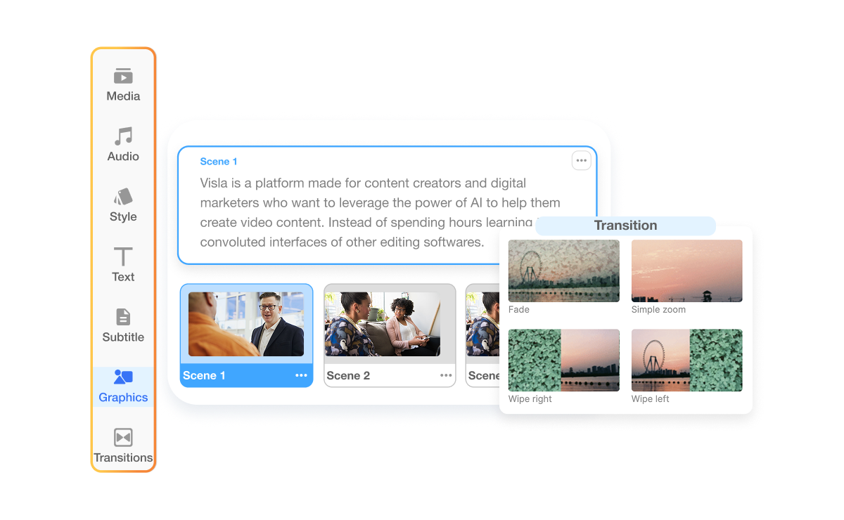 Editing classroom videos with AI video tools for teachers using Ken Burns effect and graphics