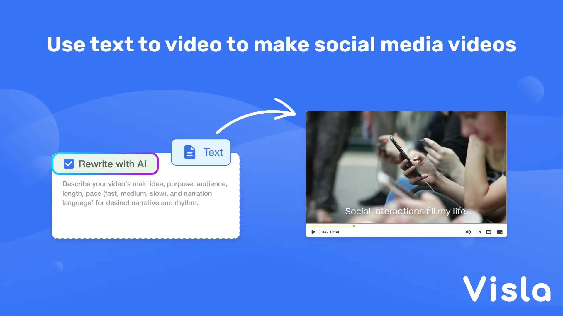 Use text to video to make social media videos