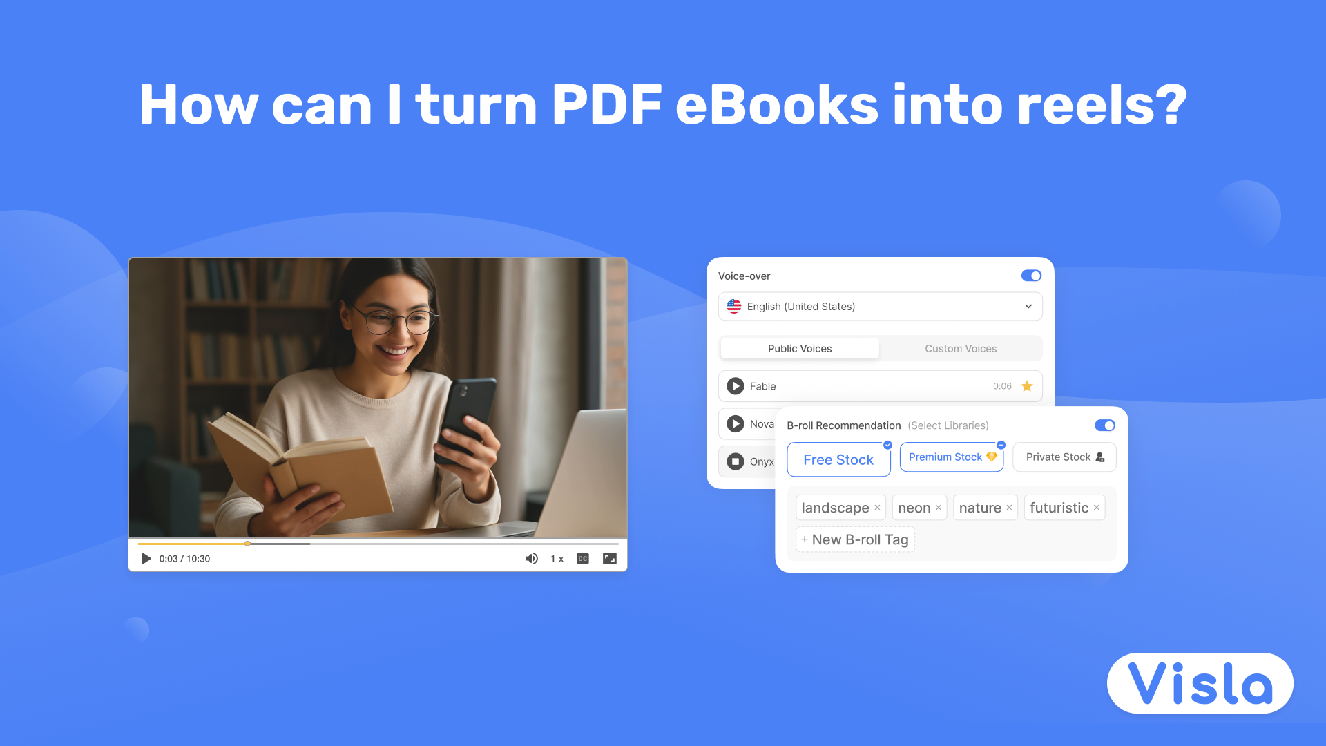How can I turn PDF eBooks into reels?