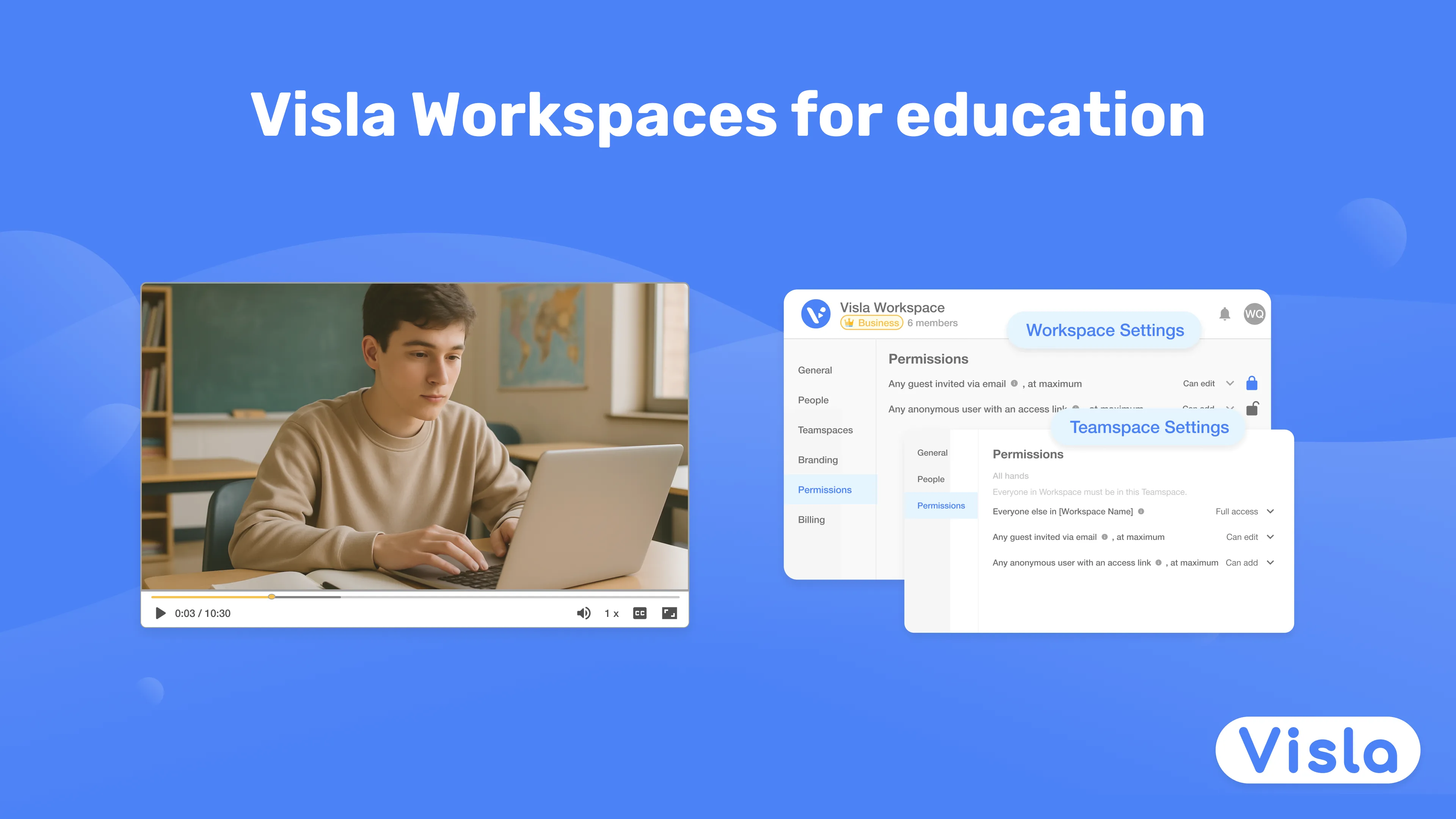 Visla Workspaces for education