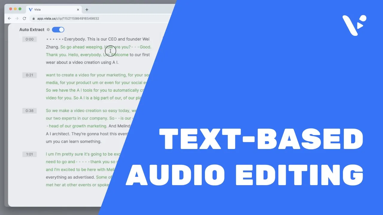 Feature Friday: Visla Now Lets You Edit Your Audio by Text