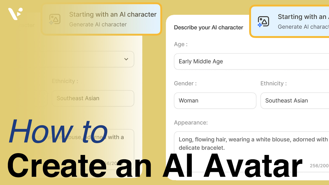 How can I use custom AI avatars in my videos?